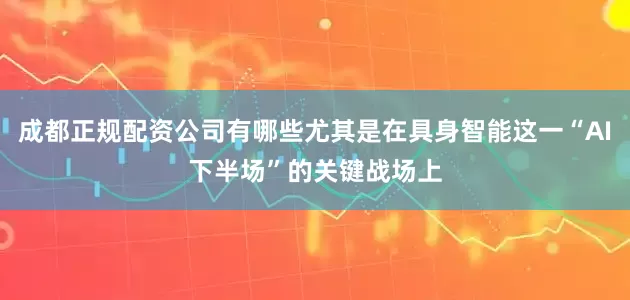 成都正规配资公司有哪些尤其是在具身智能这一“AI下半场”的关键战场上